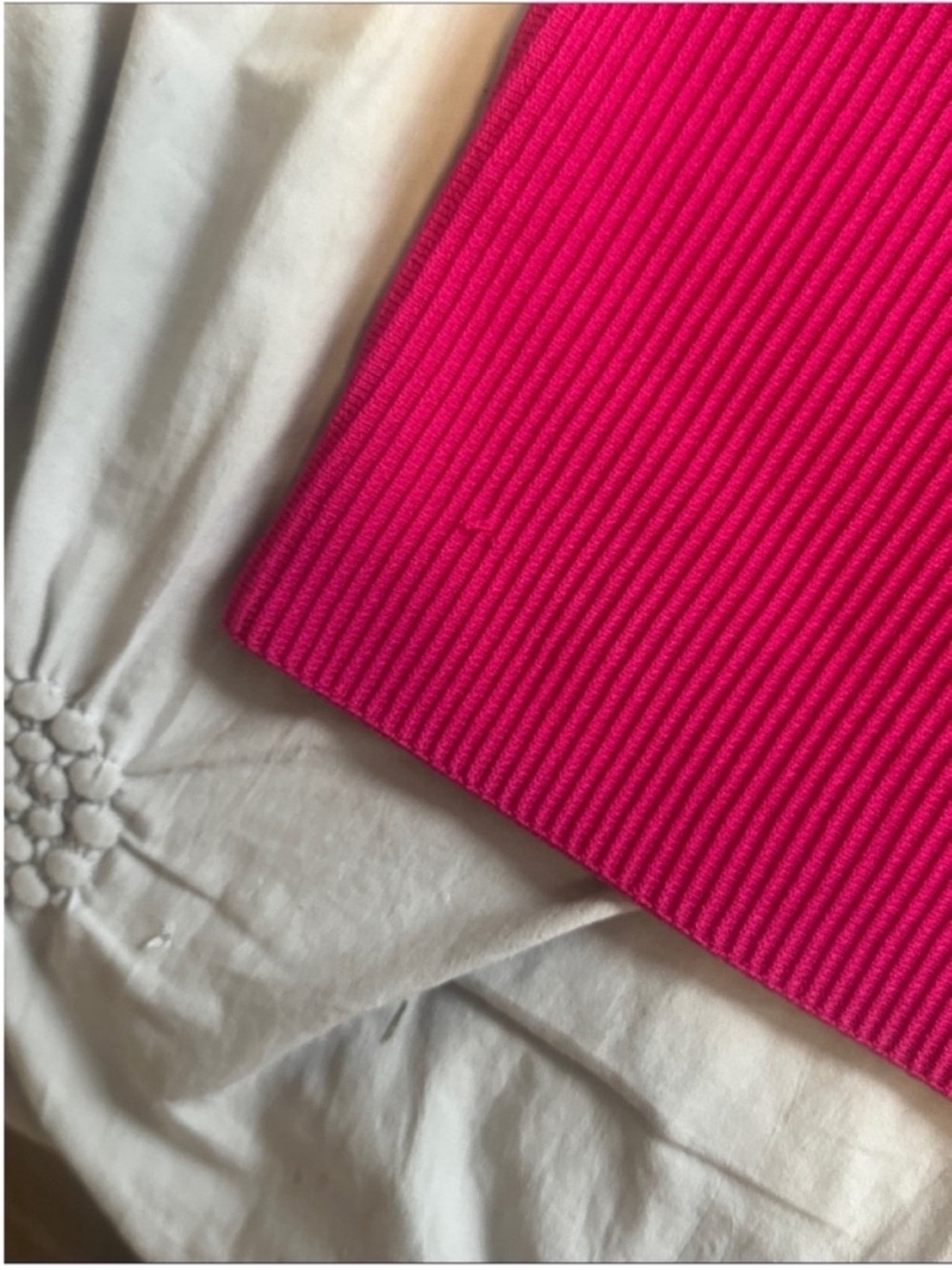 Wilfred Hot Pink Ribbed Mini Dress with Spaghetti Straps - Picture 5 of 5